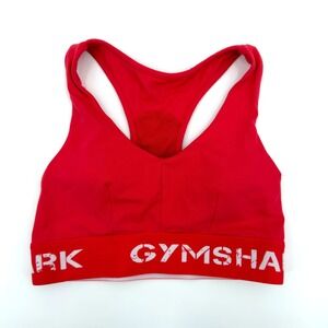 Gymshark Red Racerback Sports Bra Size Small Workout Athletic Fitness